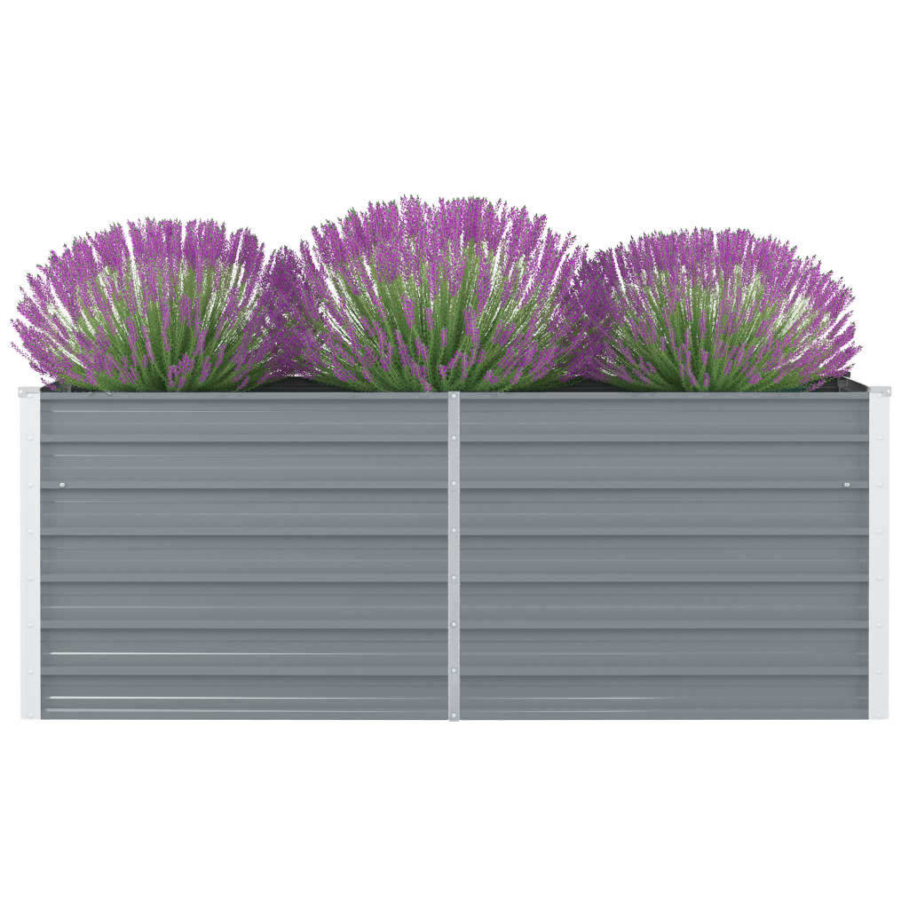 Berkfield Raised Garden Bed 160x80x45 cm Galvanised Steel Grey