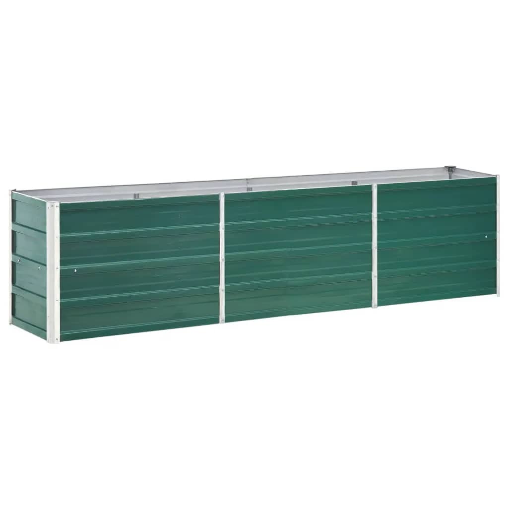 Berkfield Garden Raised Bed Galvanised Steel 240x40x45 cm Green