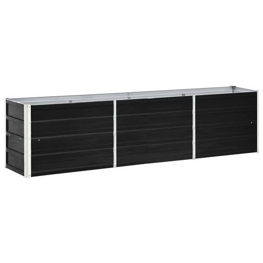 Berkfield Garden Raised Bed Galvanised Steel 240x40x45 cm Anthracite
