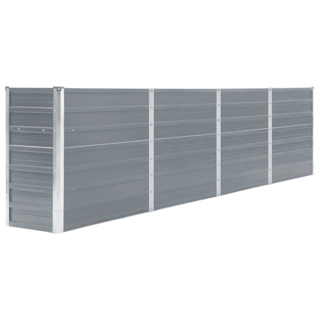 Berkfield Raised Garden Bed 320x40x77 cm Galvanised Steel Grey