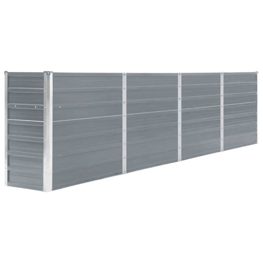 Berkfield Raised Garden Bed 320x40x77 cm Galvanised Steel Grey