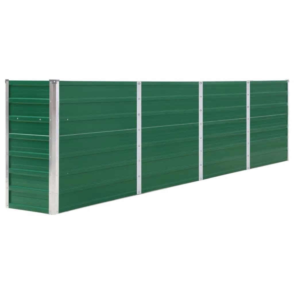 Berkfield Raised Garden Bed 320x40x77 cm Galvanised Steel Green