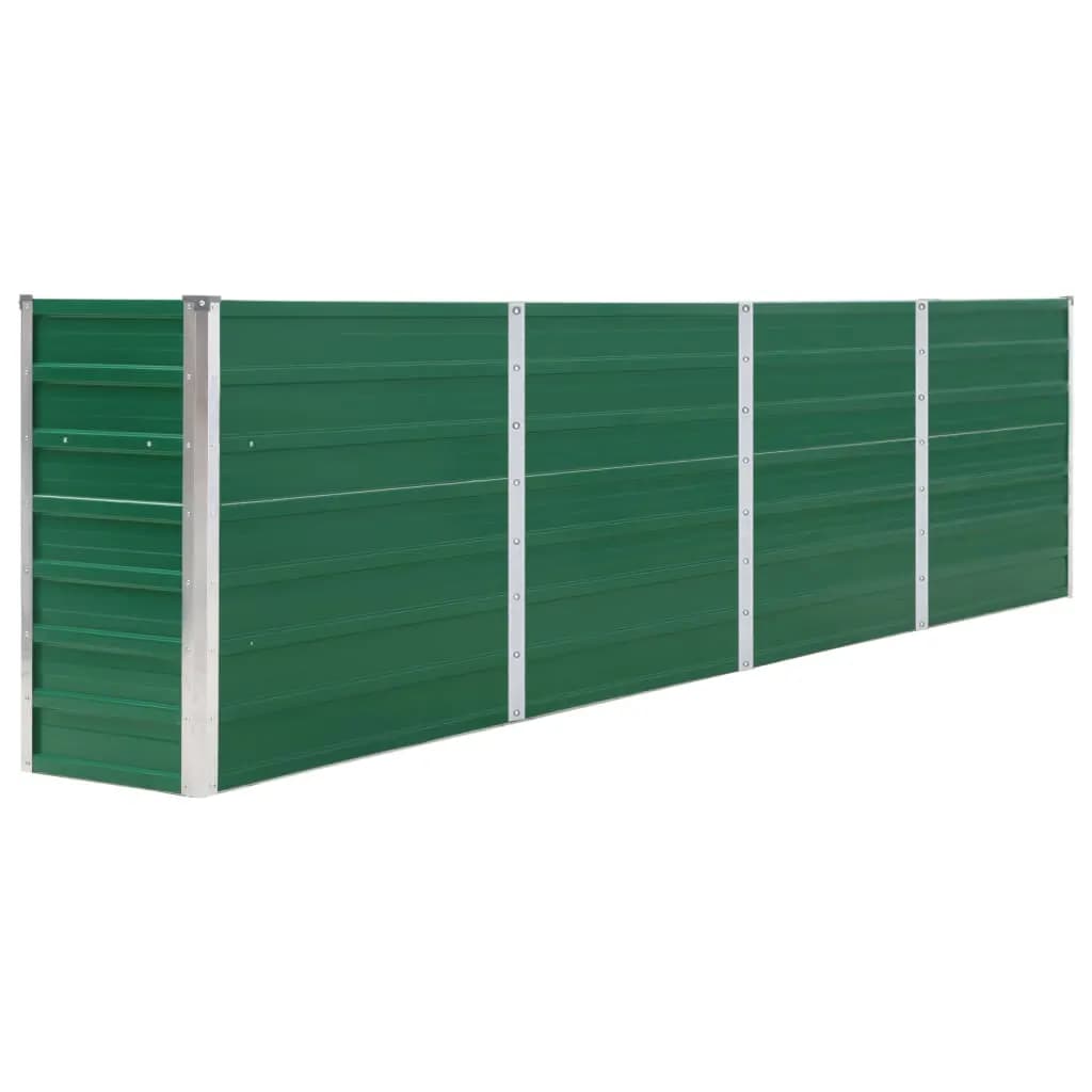 Berkfield Raised Garden Bed 320x40x77 cm Galvanised Steel Green