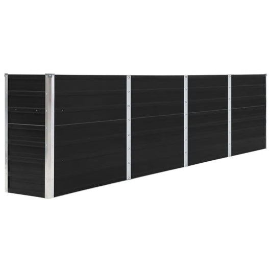 Berkfield Raised Garden Bed 320x40x77 cm Galvanised Steel Anthracite