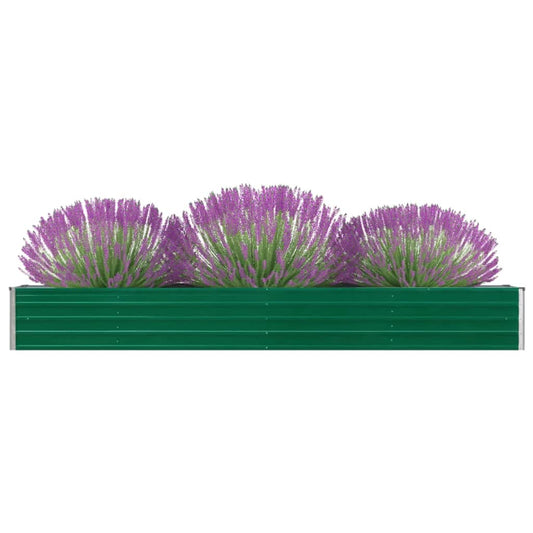 Berkfield Garden Raised Bed Galvanised Steel 320x40x45 cm Green