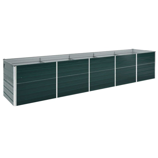 Berkfield Garden Raised Bed Galvanised Steel 400x80x77 cm Green