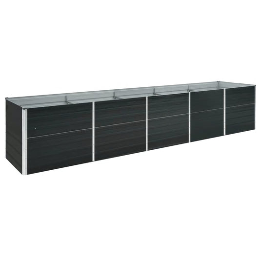 Berkfield Garden Raised Bed Galvanised Steel 400x80x77 cm Anthracite