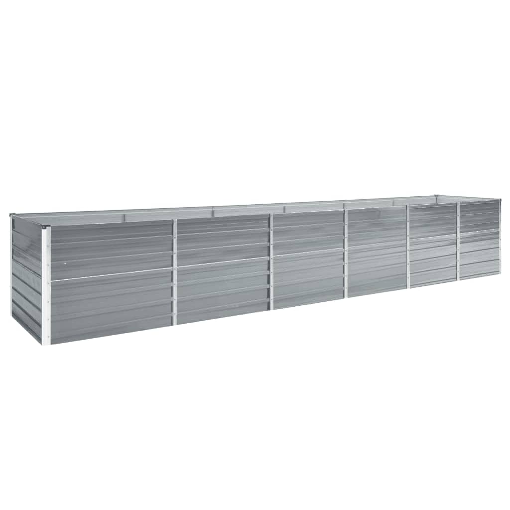 Berkfield Garden Raised Bed Galvanised Steel 480x80x77 cm Grey