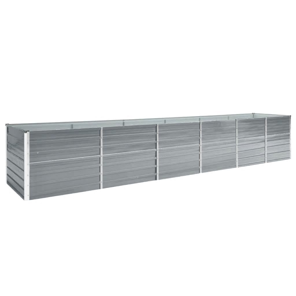 Berkfield Garden Raised Bed Galvanised Steel 480x80x77 cm Grey