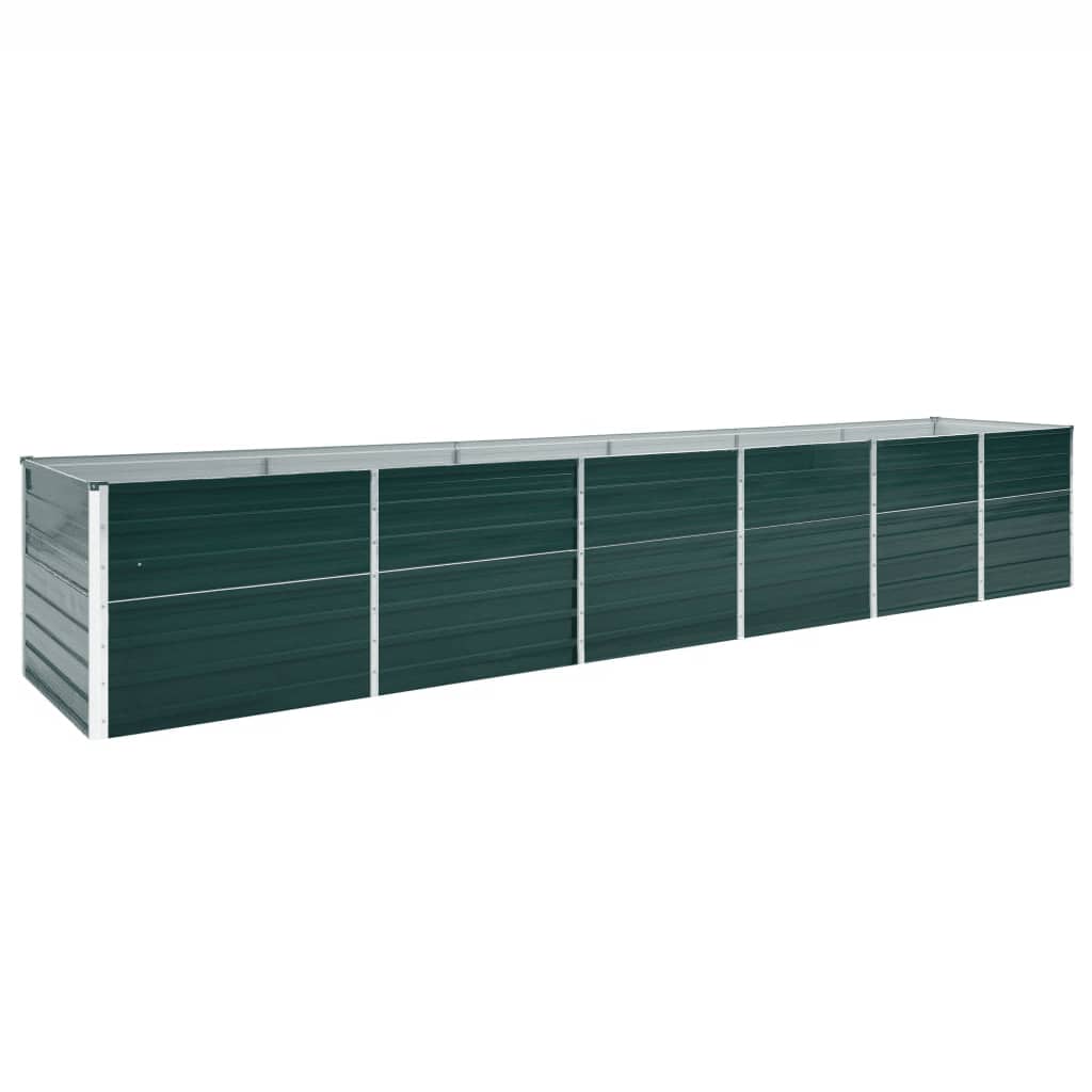 Berkfield Garden Raised Bed Galvanised Steel 480x80x77 cm Green
