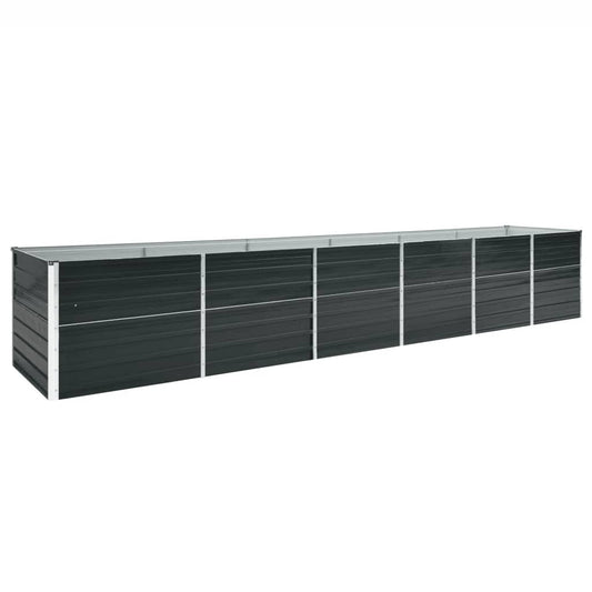 Berkfield Garden Raised Bed Galvanised Steel 480x80x77 cm Anthracite