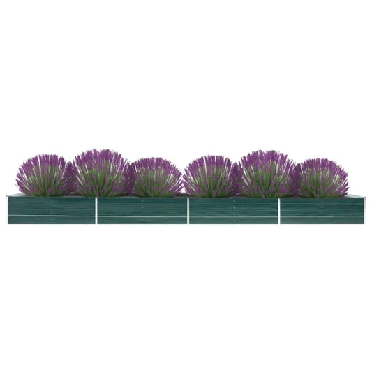 Berkfield Garden Raised Bed Galvanised Steel 600x80x45 cm Green