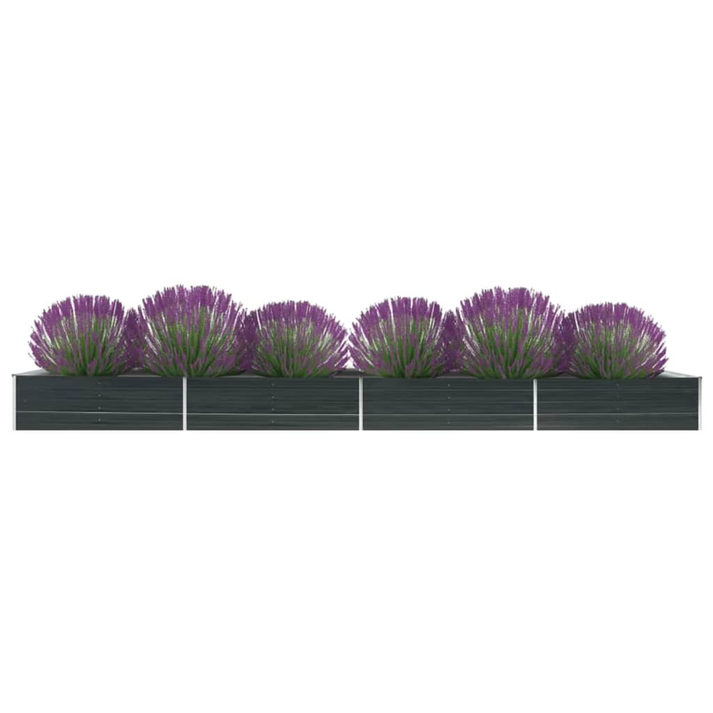 Berkfield Garden Raised Bed Galvanised Steel 600x80x45 cm Anthracite