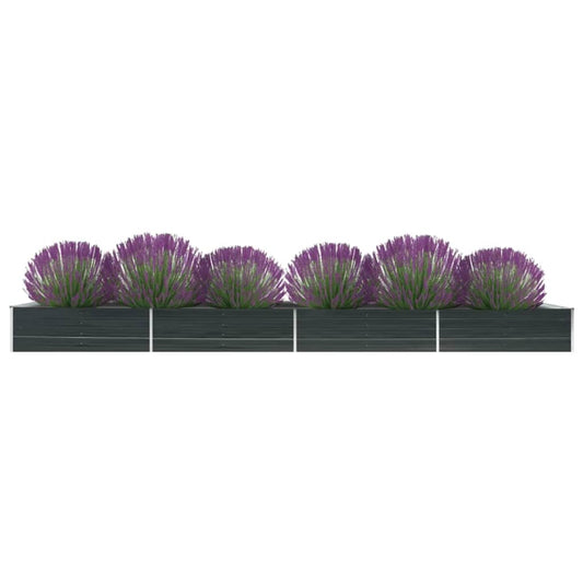 Berkfield Garden Raised Bed Galvanised Steel 600x80x45 cm Anthracite