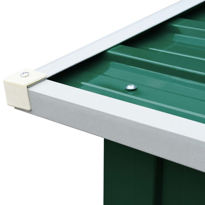Berkfield Log Storage Shed Galvanised Steel 172x91x154 cm Green