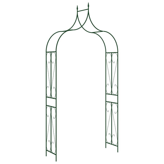 Berkfield Garden Arch Dark Green 120x38x258 cm Iron