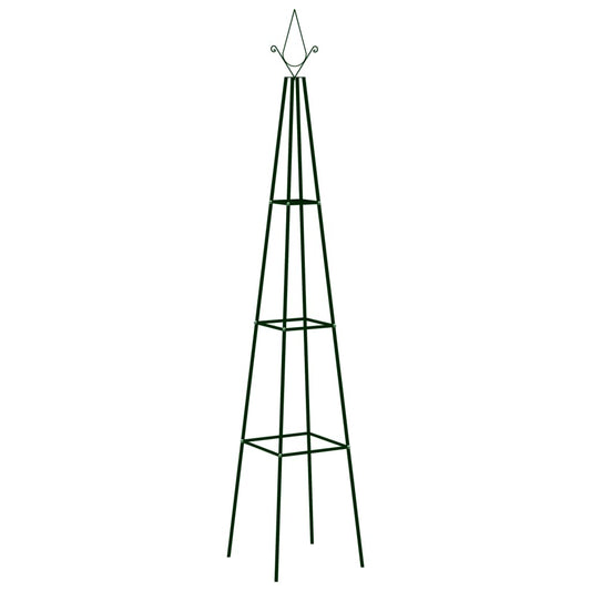 Berkfield Garden Climbing Plant Racks 2 pcs Dark Green 35x35x195 cm Iron