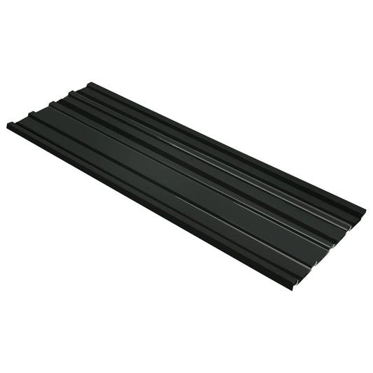 Berkfield Roof Panels 12 pcs Galvanised Steel Anthracite