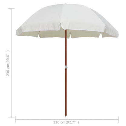 Berkfield Parasol with Steel Pole 240 cm Sand