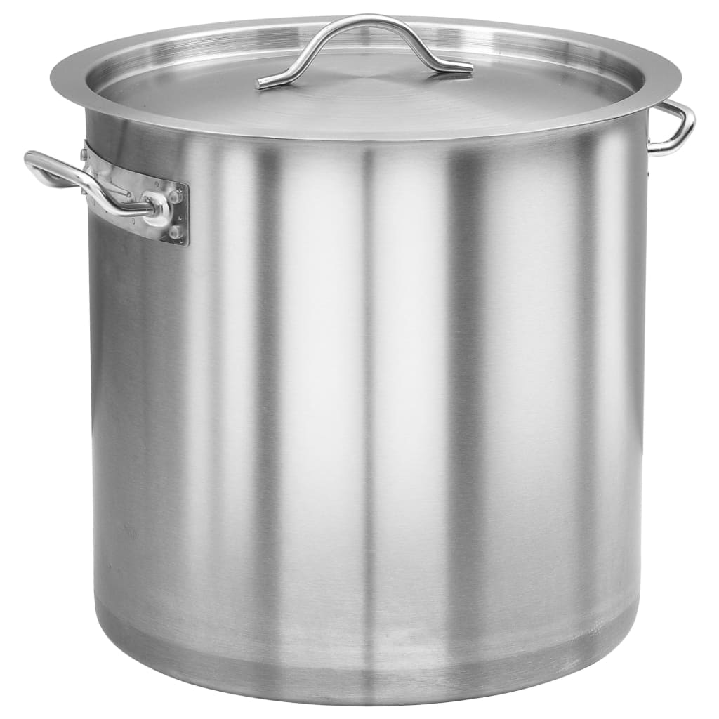 Berkfield Stock Pot 27 L 32x32 cm Stainless Steel