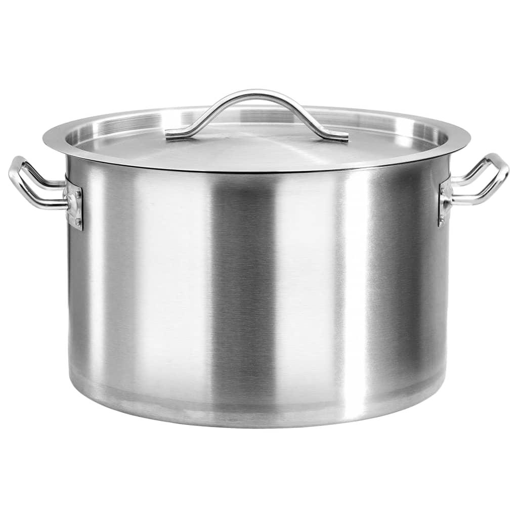 Berkfield Stock Pot 32 L 40x26 cm Stainless Steel
