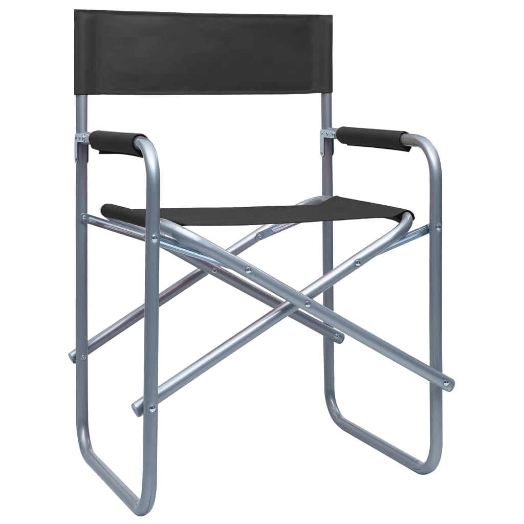 Berkfield Director's Chairs 2 pcs Steel Black