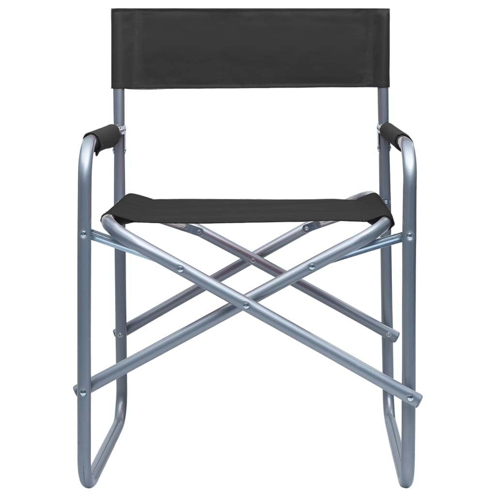 Berkfield Director's Chairs 2 pcs Steel Black