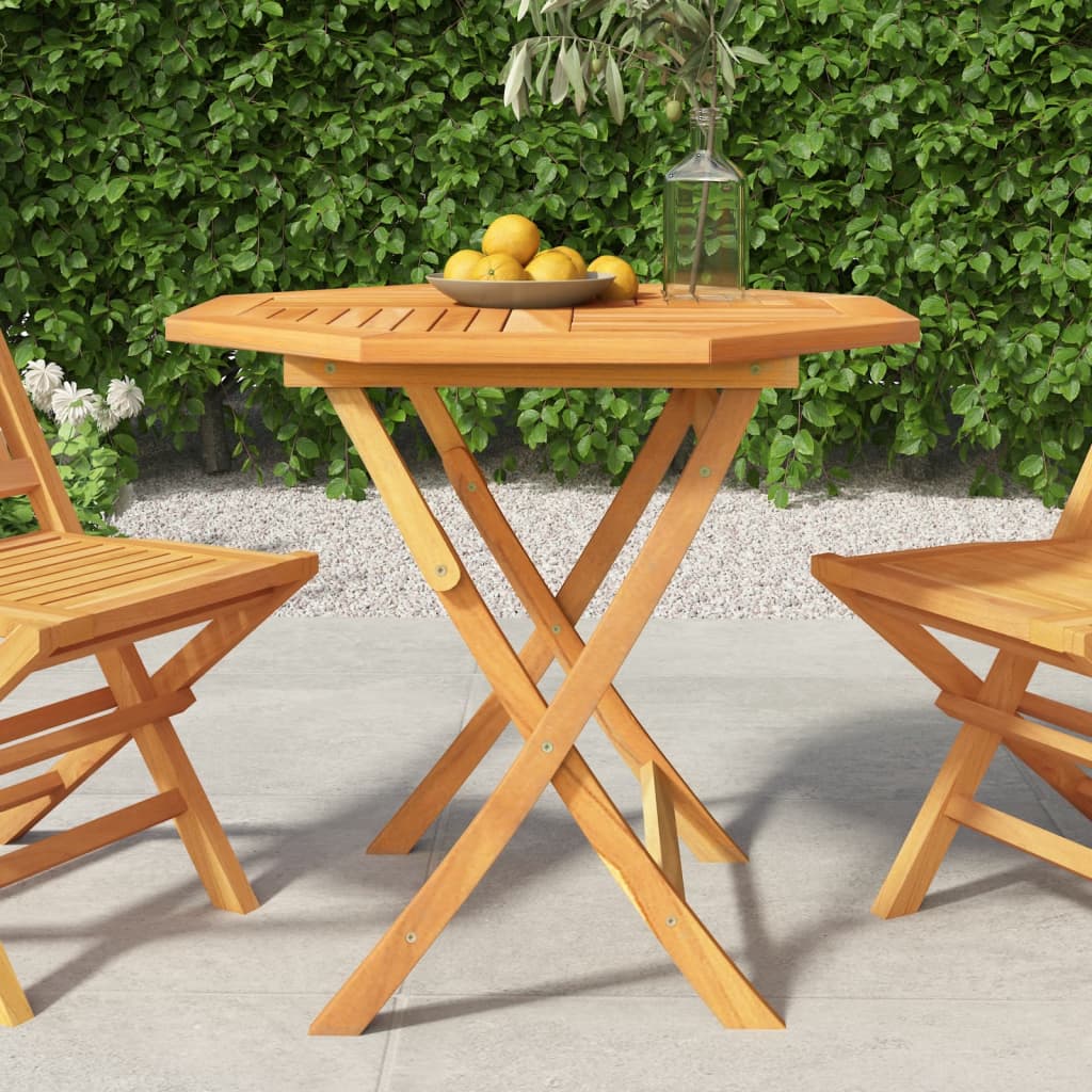 Berkfield Folding Garden Table 85x85x76 cm Solid Teak Wood