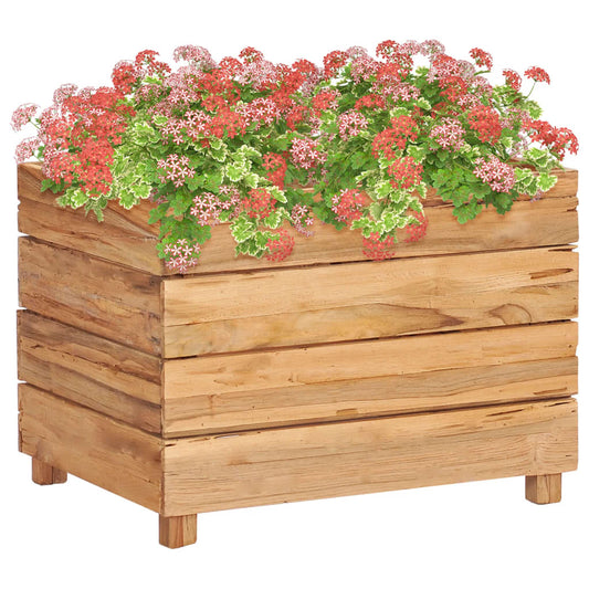 Berkfield Raised Bed 50x40x38 cm Solid Wood Teak and Steel