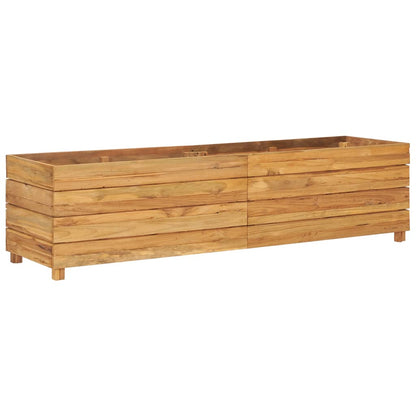 Berkfield Raised Bed 150x40x38 cm Solid Wood Teak and Steel