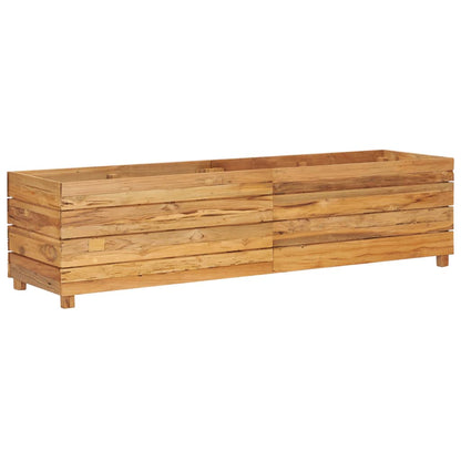 Berkfield Raised Bed 150x40x38 cm Solid Wood Teak and Steel
