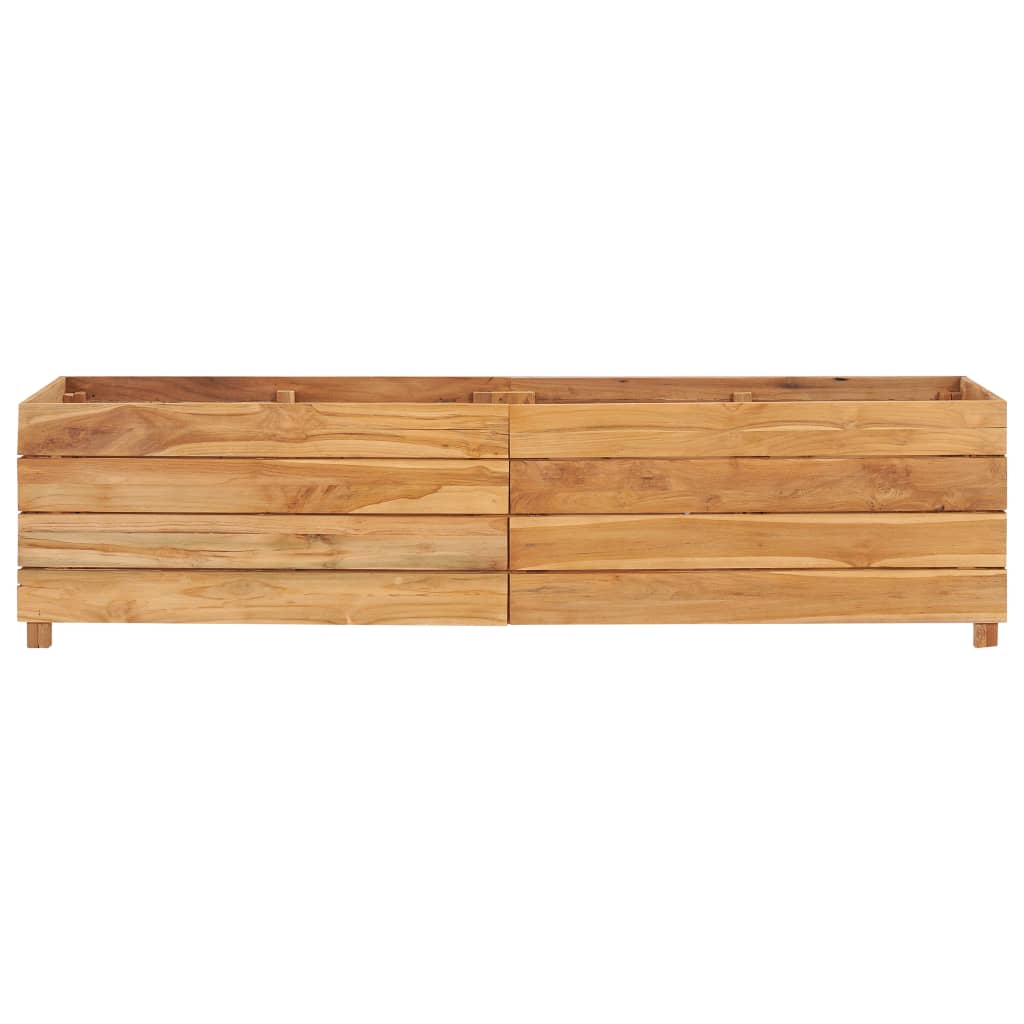 Berkfield Raised Bed 150x40x38 cm Solid Wood Teak and Steel