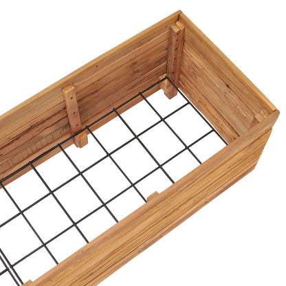 Berkfield Raised Bed 150x40x38 cm Solid Wood Teak and Steel