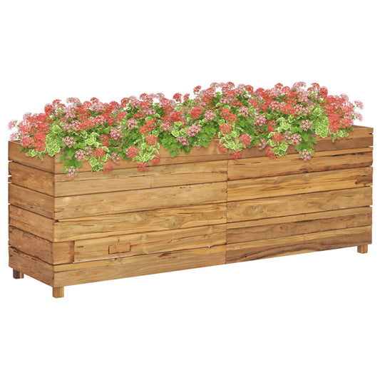 Berkfield Raised Bed 150x40x55 cm Solid Wood Teak and Steel