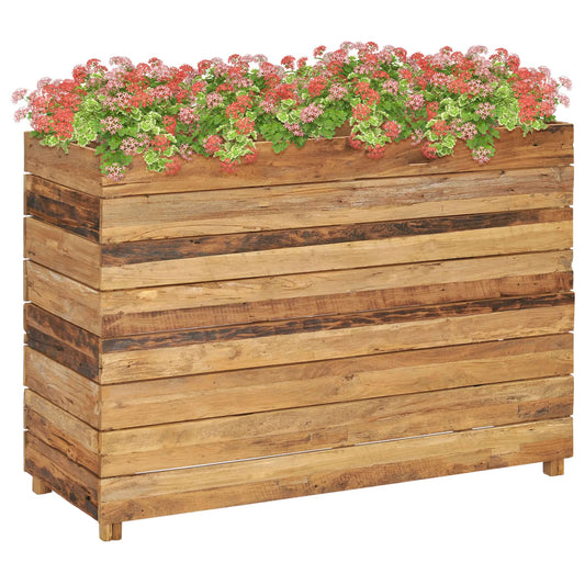 Berkfield Raised Bed 100x40x72 cm Solid Wood Teak and Steel