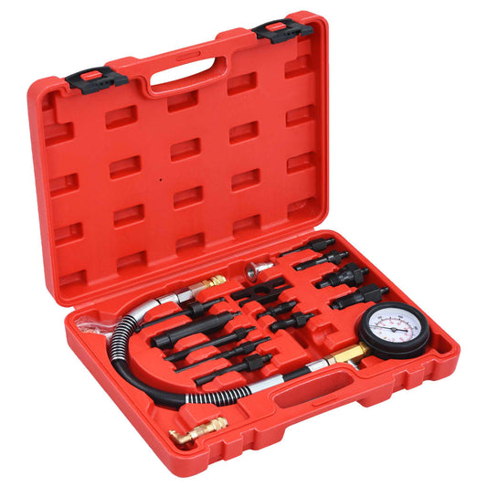 Berkfield 14 Piece Diesel Compression Gauge Test Kit