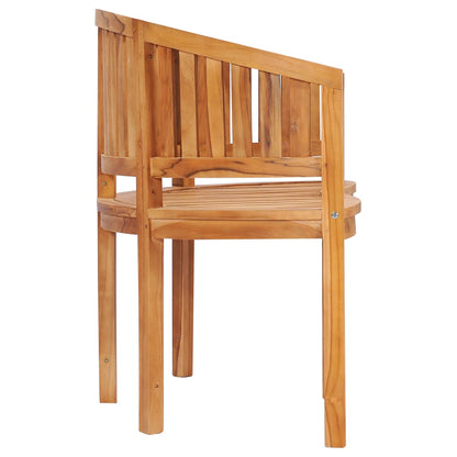 Berkfield Banana Bench 120 cm Solid Teak Wood