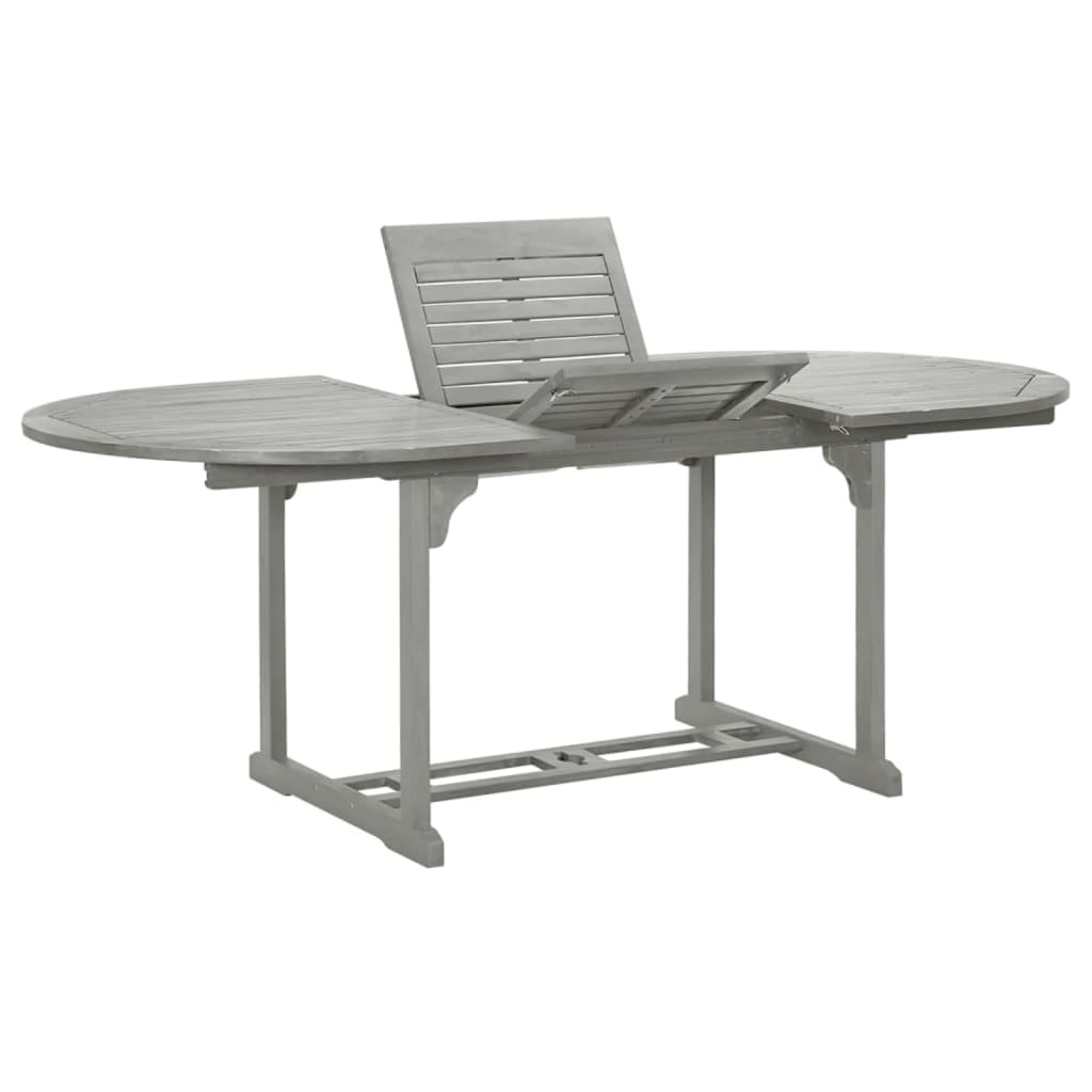 Berkfield Garden Table Grey 200x100x75 cm Solid Acacia Wood
