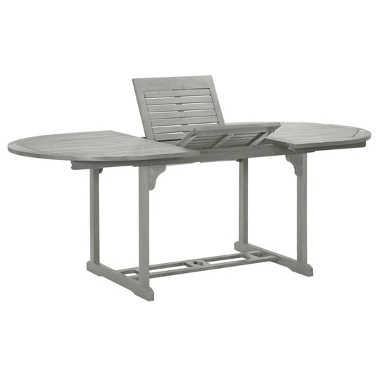 Berkfield Garden Table Grey 200x100x75 cm Solid Acacia Wood