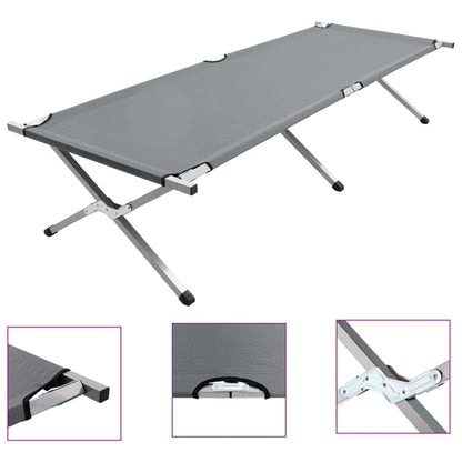 Berkfield Camping Bed 210x80x48 cm XXL Grey