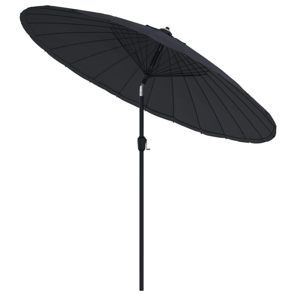 Berkfield Outdoor Parasol with Aluminium Pole 270 cm Black