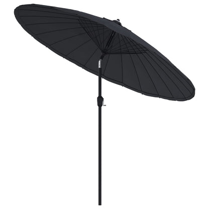 Berkfield Outdoor Parasol with Aluminium Pole 270 cm Black