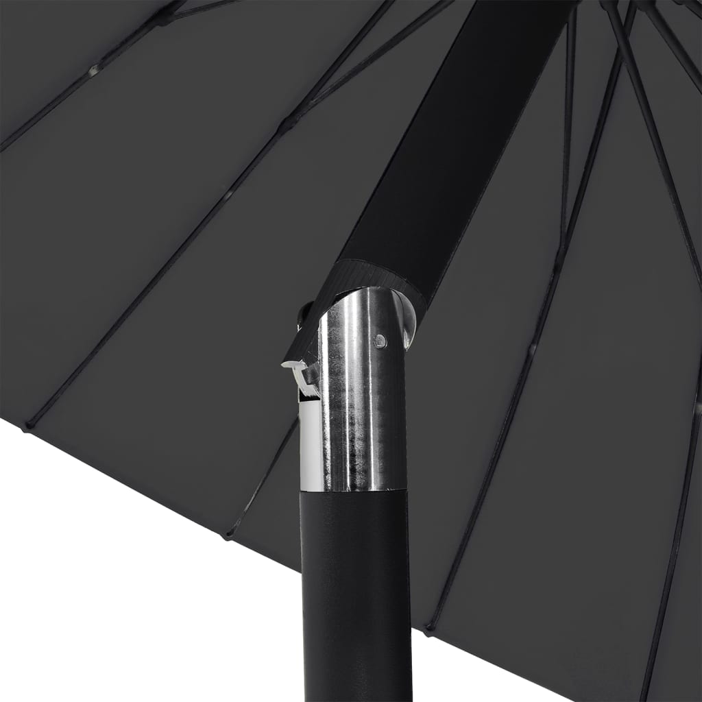 Berkfield Outdoor Parasol with Aluminium Pole 270 cm Black