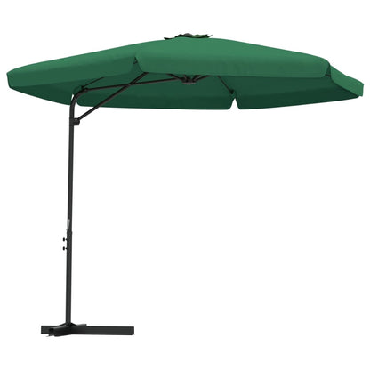 Berkfield Outdoor Parasol with Steel Pole 300 cm Green