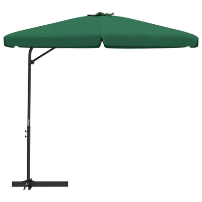 Berkfield Outdoor Parasol with Steel Pole 300 cm Green