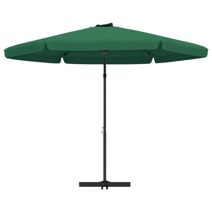 Berkfield Outdoor Parasol with Steel Pole 300 cm Green