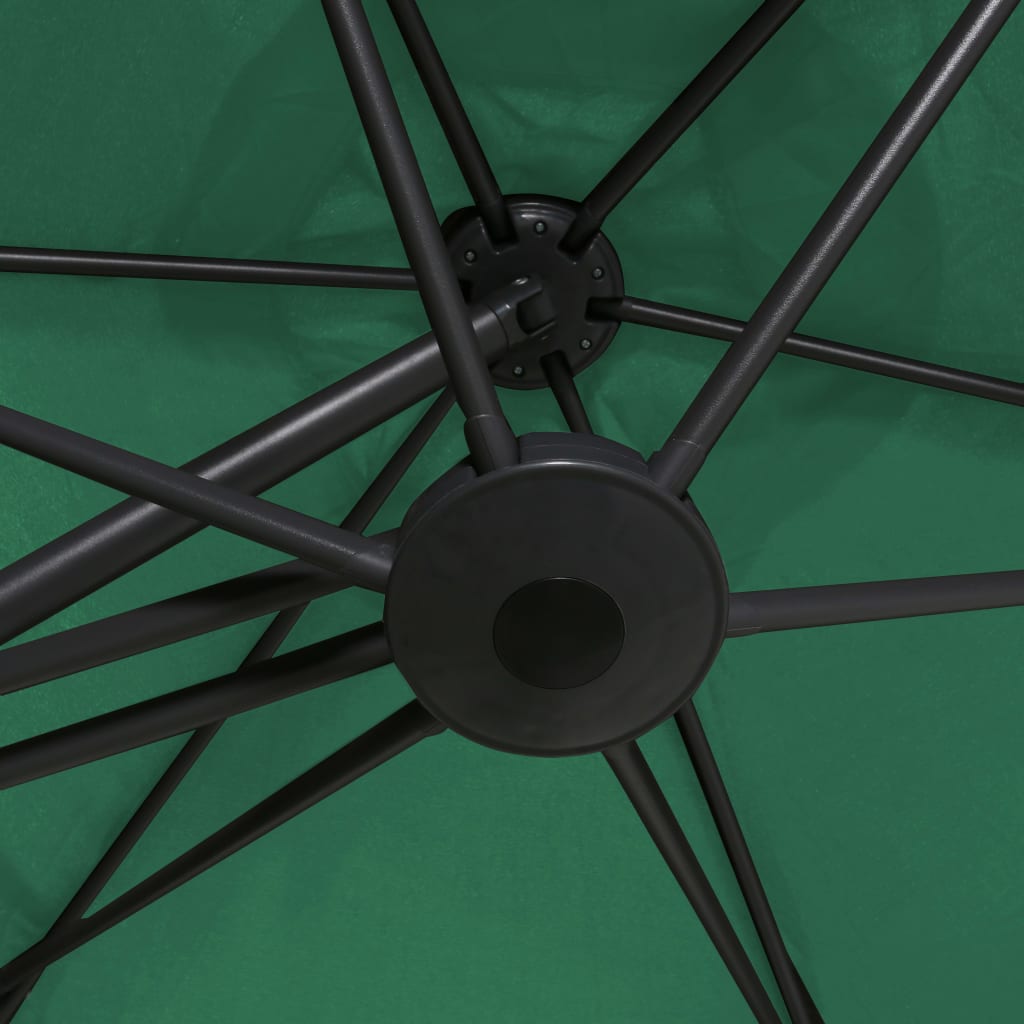 Berkfield Outdoor Parasol with Steel Pole 300 cm Green
