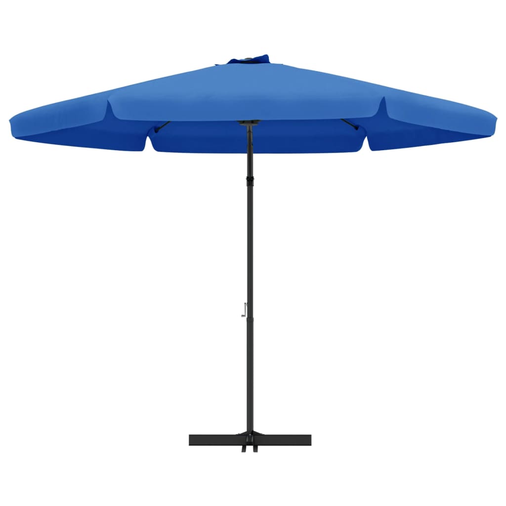 Berkfield Outdoor Parasol with Steel Pole 300 cm Azure Blue