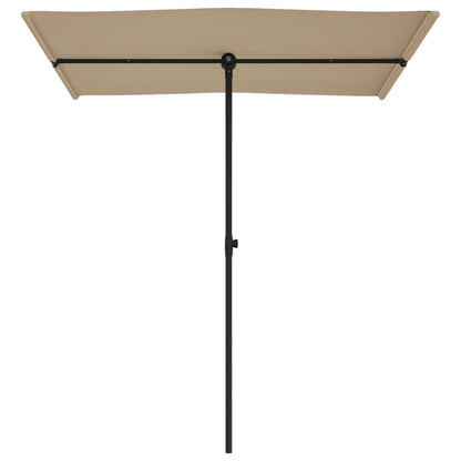 Berkfield Outdoor Parasol with Aluminium Pole 180x110 cm Taupe