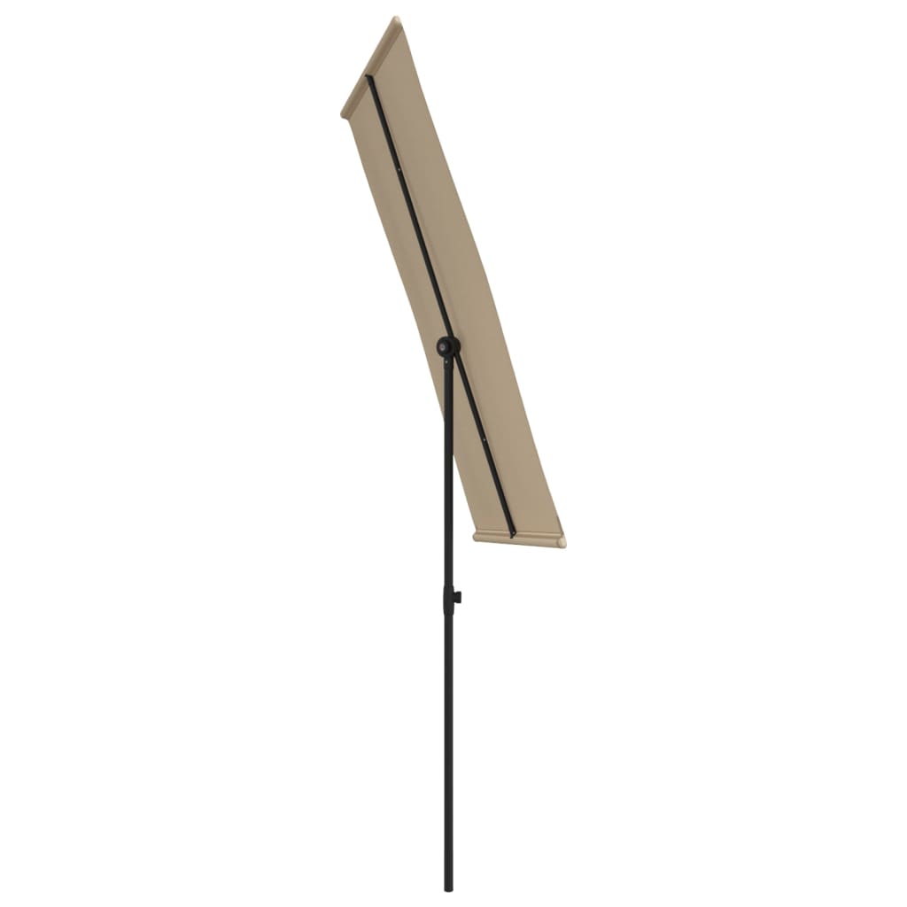 Berkfield Outdoor Parasol with Aluminium Pole 180x110 cm Taupe